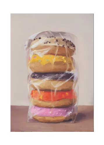 Donuts in plastic